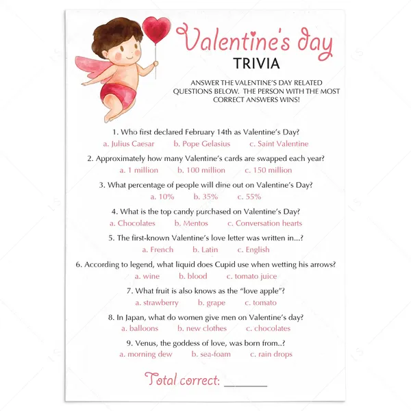 game valentine - Valentine’s Day Quiz